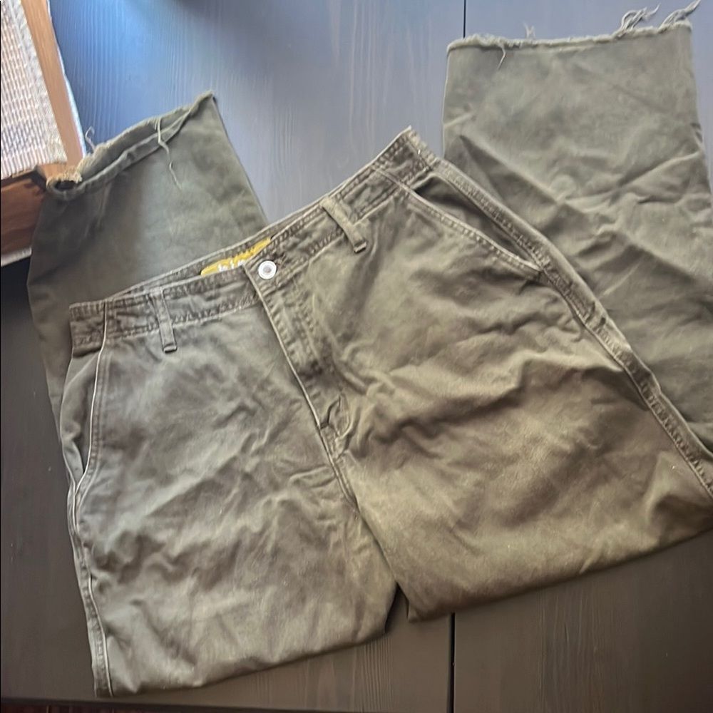 LEVI's Barrel 34" Inseam Leg Khaki Chinos 34 Green